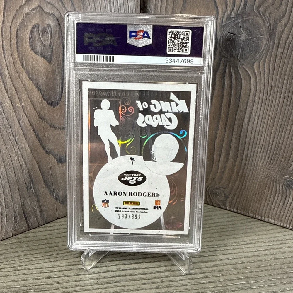 2023 Panini Illusions Aaron Rodgers King of Cards Case Hit‎ PSA 9 - #293/399
